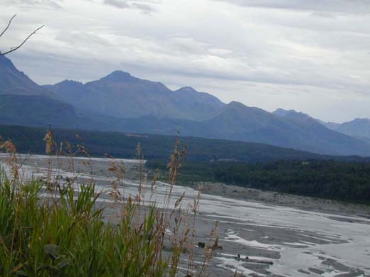 The braded stream from glacier