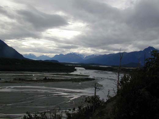 Glacier in distance (on right)